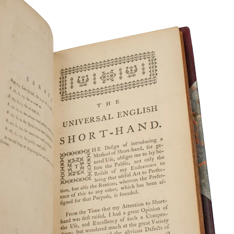 Title page from Universal English Short-hand