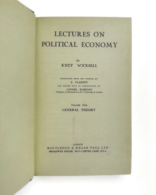 Wicksell lectures on political economy 3 jpg