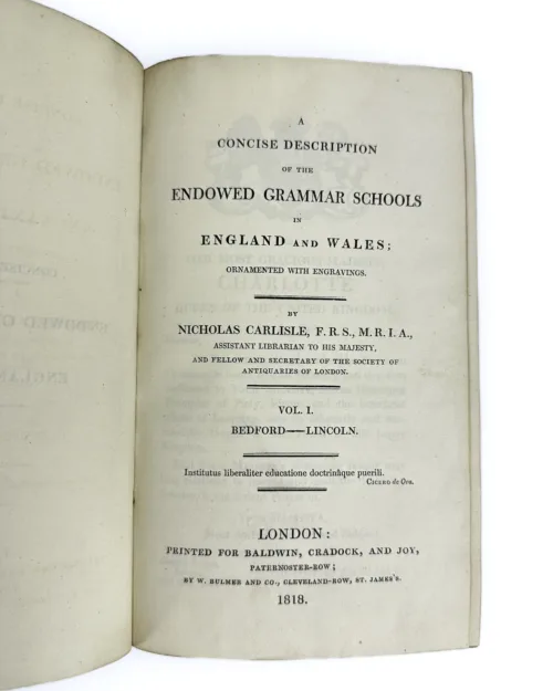 Carlisle concise description of endowed grammar schools england wales 2 jpg