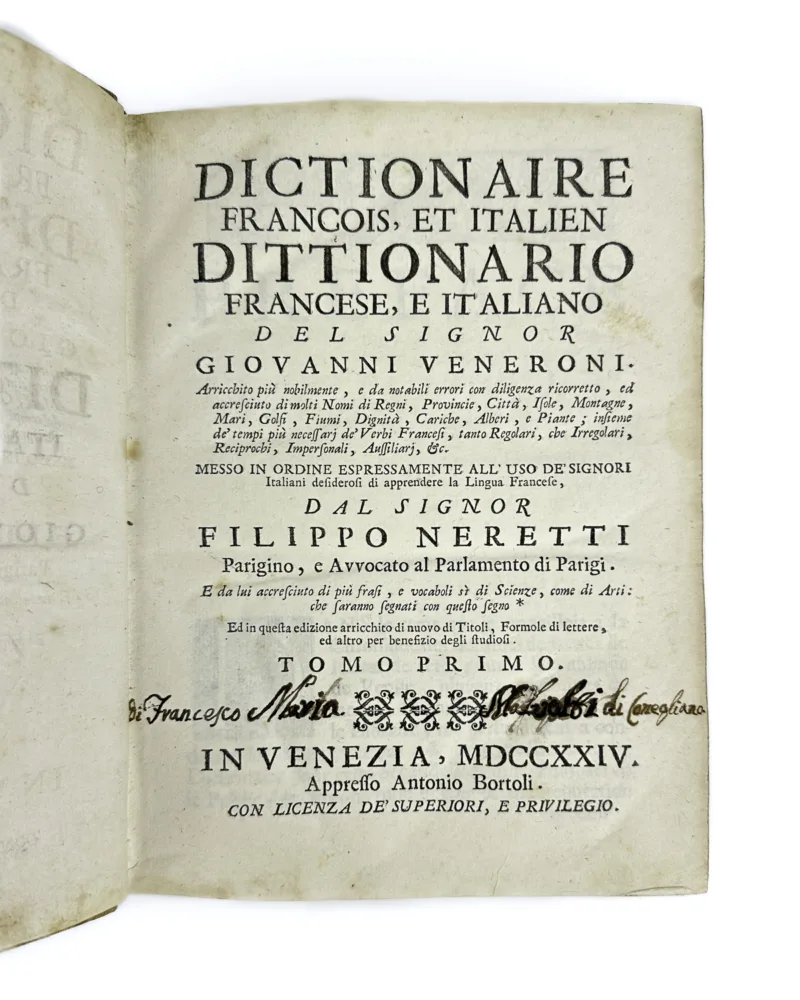 veneroni dictionaire francois et italien 2 jpg