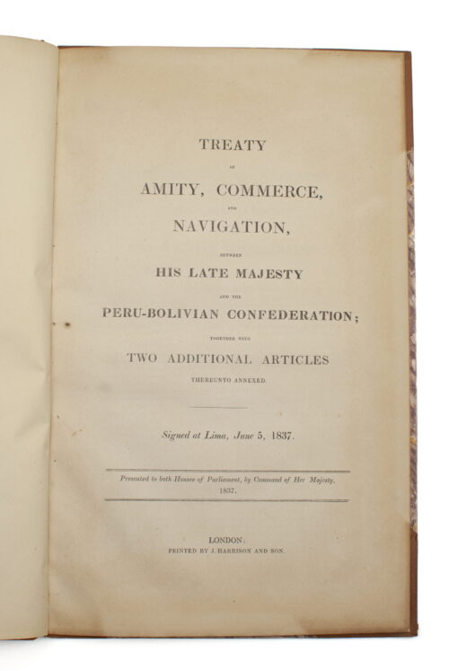 Treaty Between England and "The Peru-Bolivian Confederation" - Image 2