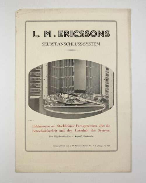 Automated Telephone Switching System (1927)