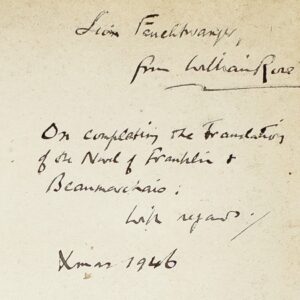 To Feuchtwanger from his Translator