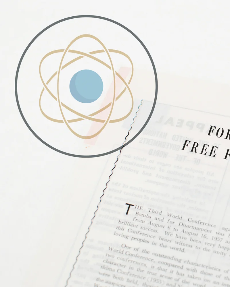 Catalogue Cover for Atomic Peace by Mark Funke Bookseller